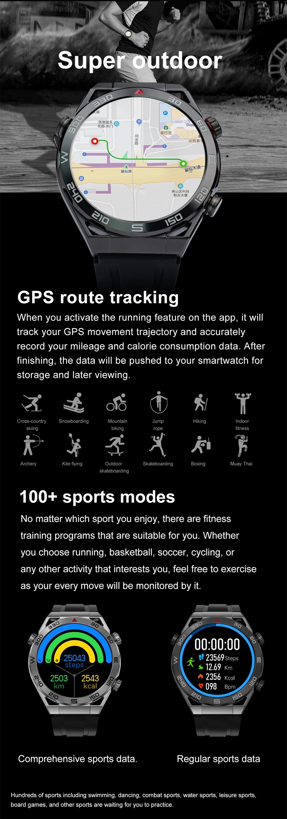 LIGE GPS Smart Watch Men 454*454 HD resolution Voice Calling NFC Watches Compass IP68 Waterproof ECG+PPG Smartwatch For Huawei