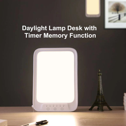 LED Daylight Lamp Cool & Warm Light Therapy Lamp Against Depression 3 Light Colours 5 Brightness Levels Touch Control Daylight